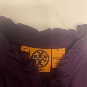 Tory Burch Deep Purple Ruffle Blouse